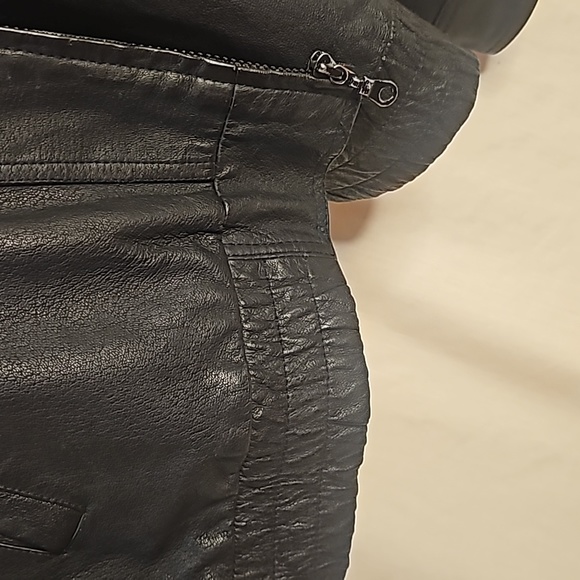 Men's Leather Jacket, Size 3XL, Color: Black - Picture 7 of 8